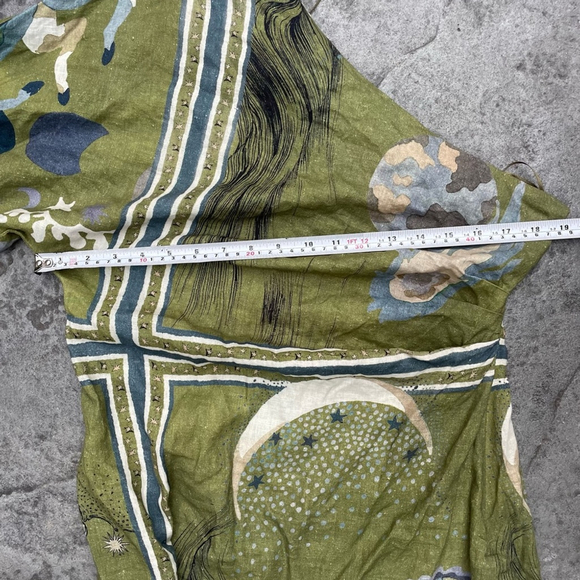 Zara Asymmetrical Olive green dress COLLECTION PRINTED bloggers collection - Picture 9 of 15